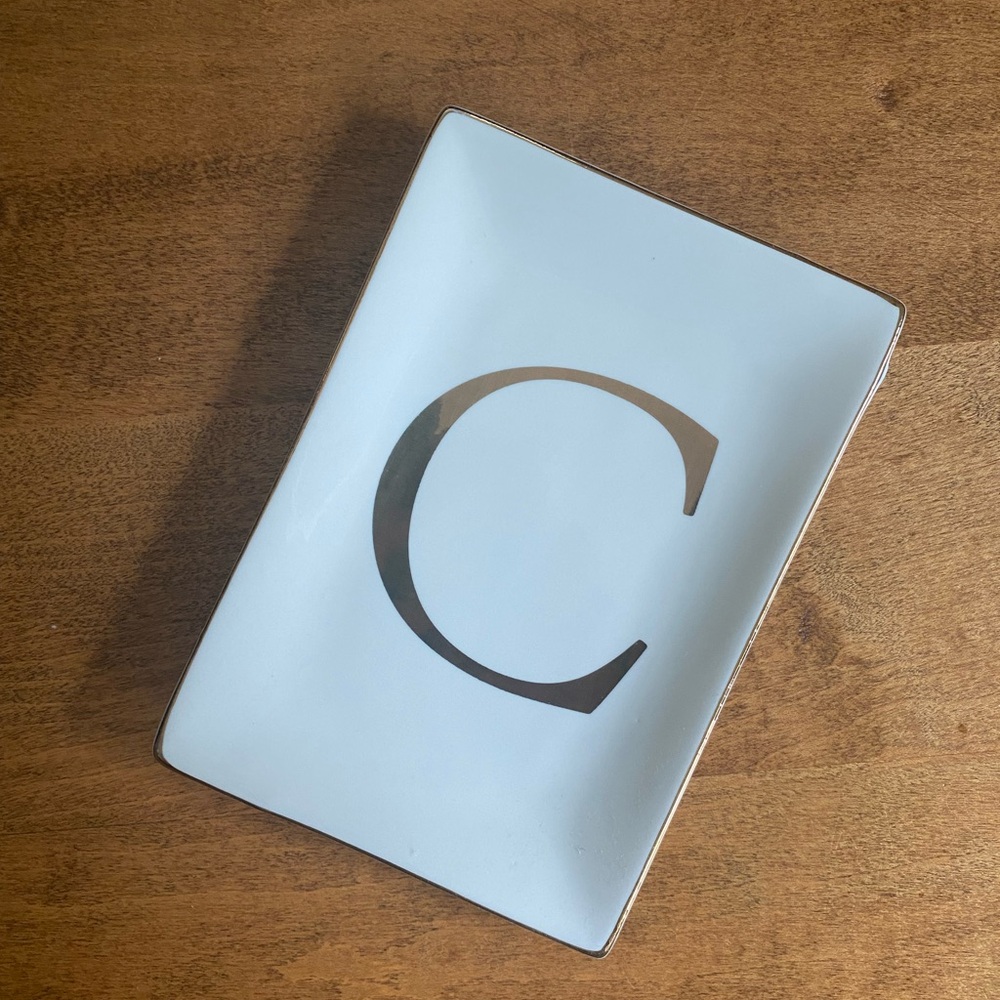 Rose Gold & White Trinket Dish